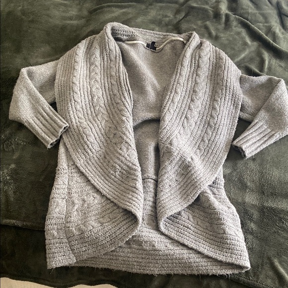 Torrid Gray Cable Knit Cardigan Sweater - Picture 1 of 1